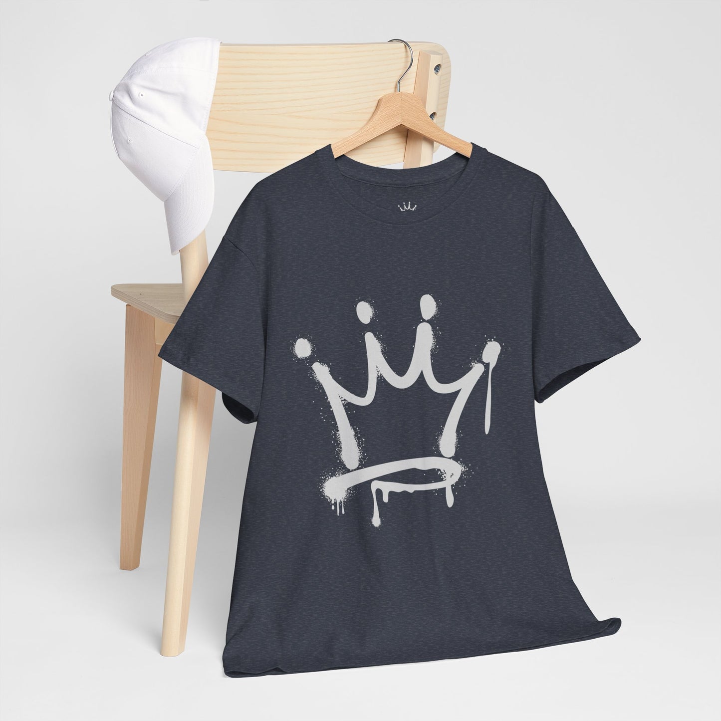 Graffiti Crown Unisex Heavy Cotton Tee – Streetwear Style, Premium Comfort