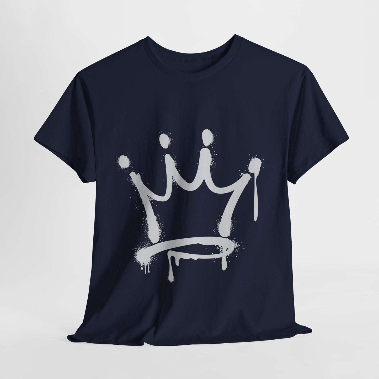 Graffiti Crown Unisex Heavy Cotton Tee – Streetwear Style, Premium Comfort