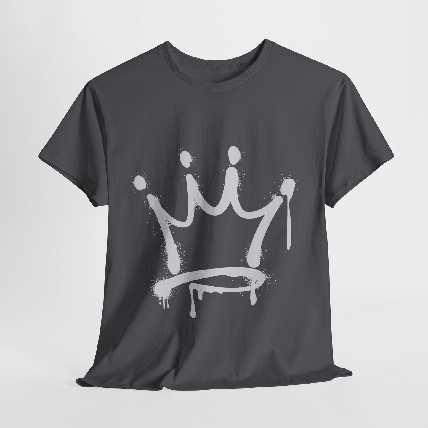 Graffiti Crown Unisex Heavy Cotton Tee – Streetwear Style, Premium Comfort