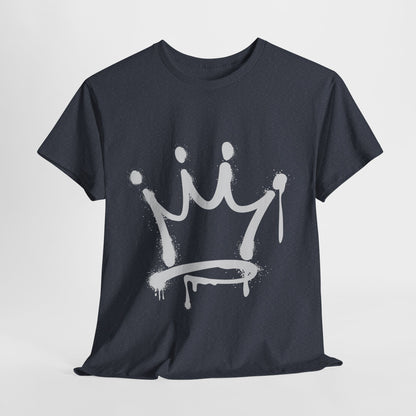 Graffiti Crown Unisex Heavy Cotton Tee – Streetwear Style, Premium Comfort