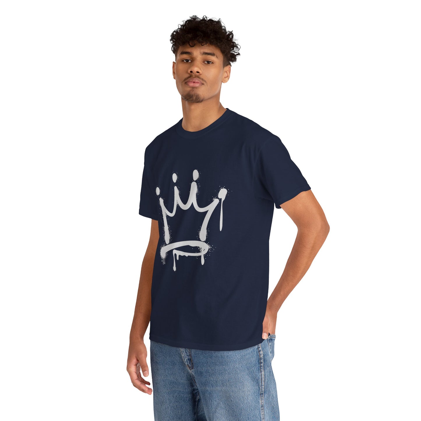 Graffiti Crown Unisex Heavy Cotton Tee – Streetwear Style, Premium Comfort