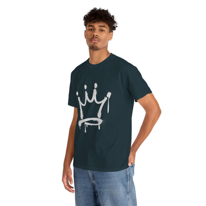 Graffiti Crown Unisex Heavy Cotton Tee – Streetwear Style, Premium Comfort