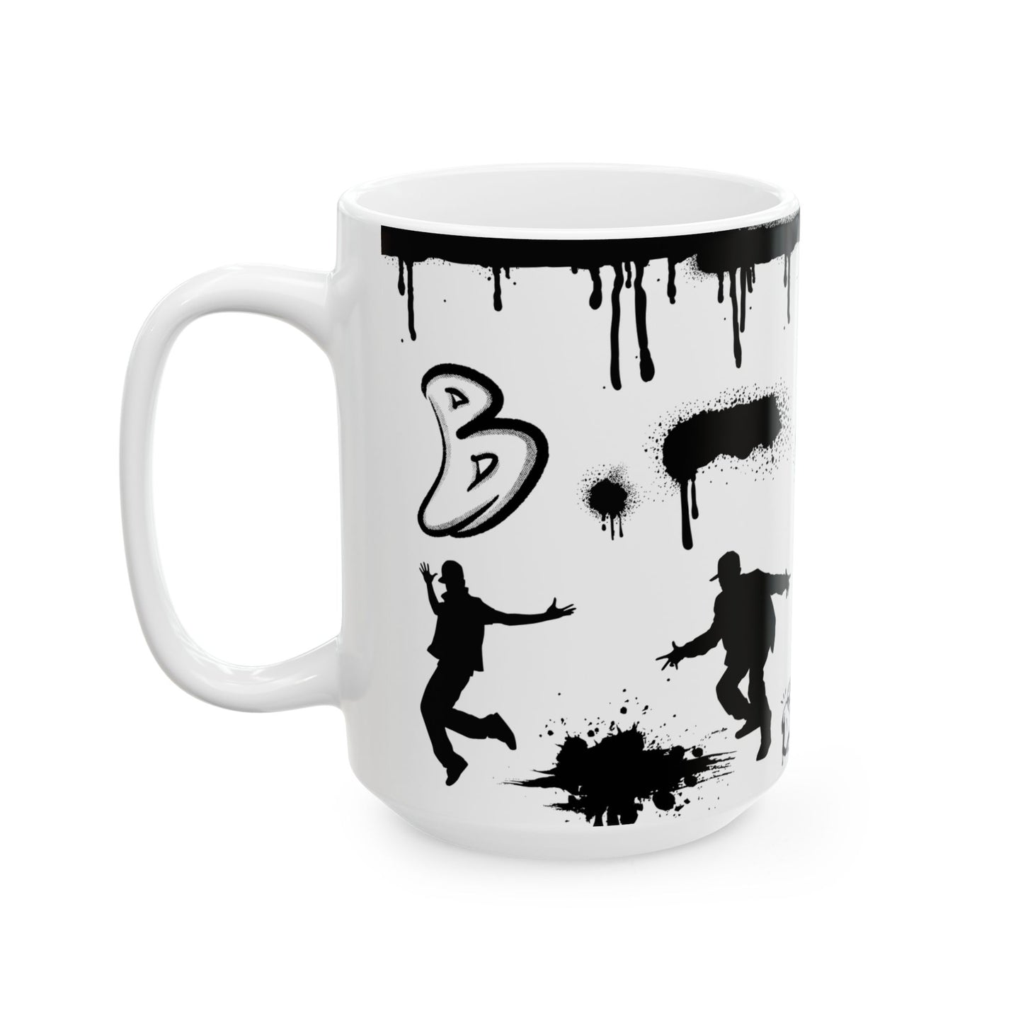 Graffiti Drip Ceramic Mug (15oz) – Urban Art Edition 🎨☕