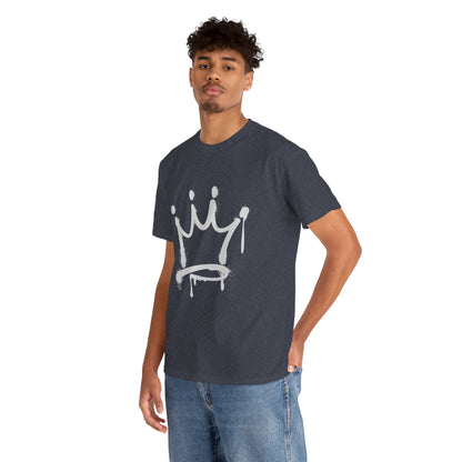 Graffiti Crown Unisex Heavy Cotton Tee – Streetwear Style, Premium Comfort